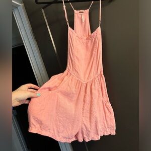 Free People linen overalls